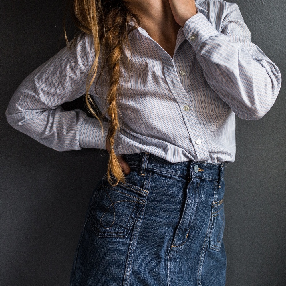 Vintage Stripe Button Down Shirt
